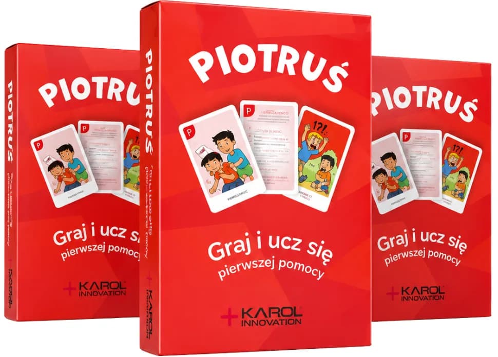 [Zestaw 3] Gra karciana Piotruś o pierwszej pomocy dla dzieci